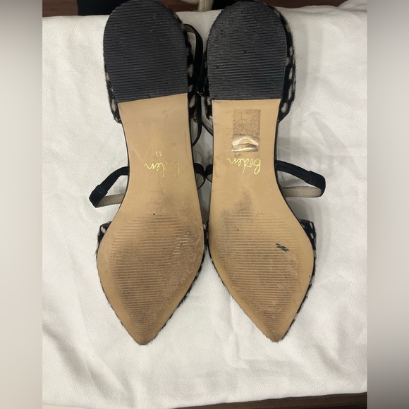 Boden Black and White Animal Print T-Strap Flats - Picture 6 of 9